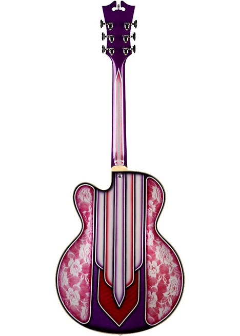 D Angelico EX-59 Hollow Body Electric Guitar - Purple Art Deco