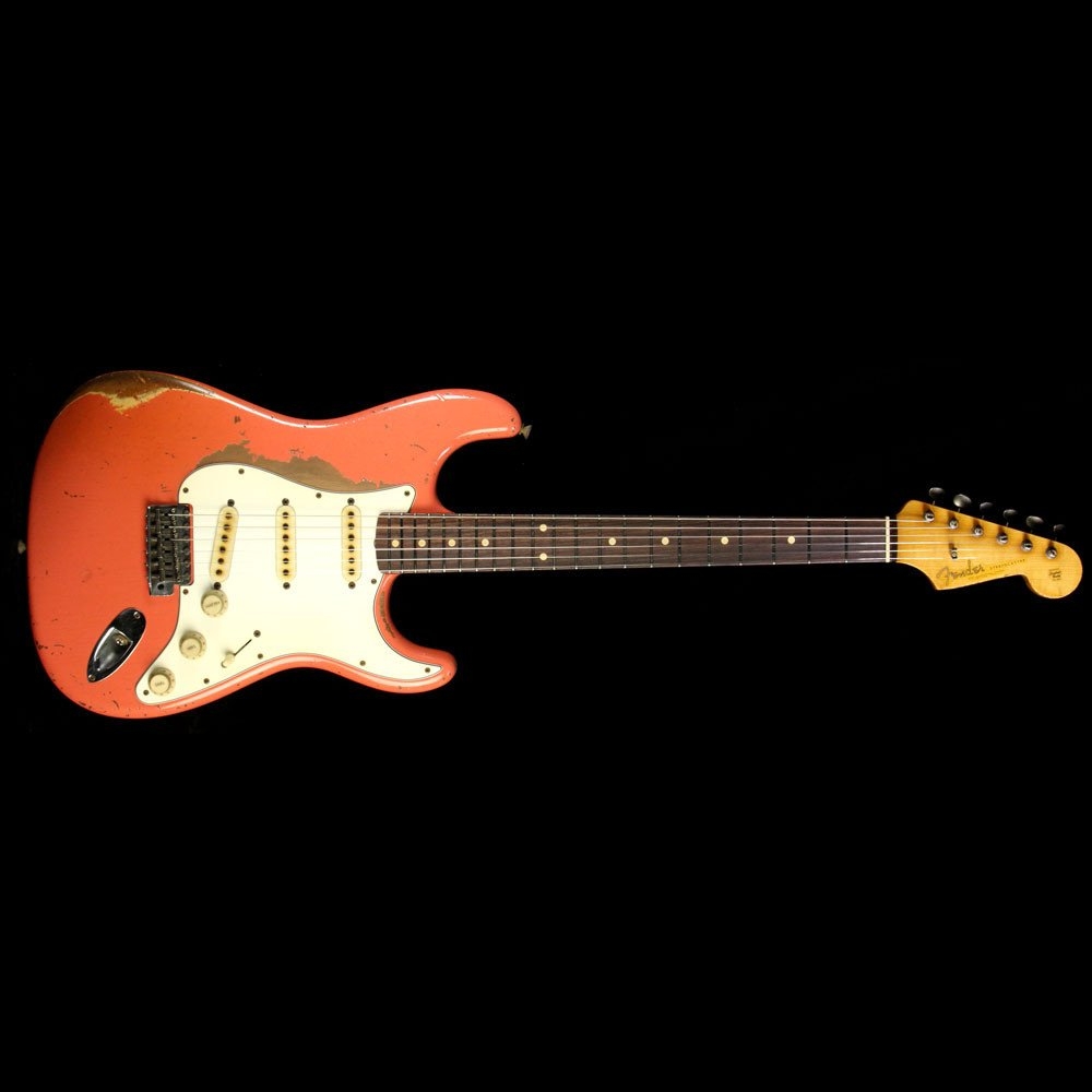 Fender Custom Shop Masterbuilt 62 Strat Ultimate Relic Roasted Alder Stratocaster Electric Guitar by John Cruz - Faded Coral Pink