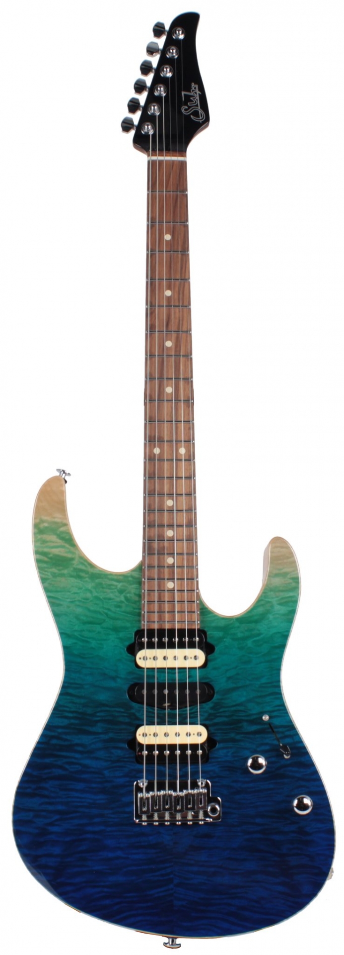 Suhr Modern Select Guitar Quilted Maple - Aqua Burst Gradient
