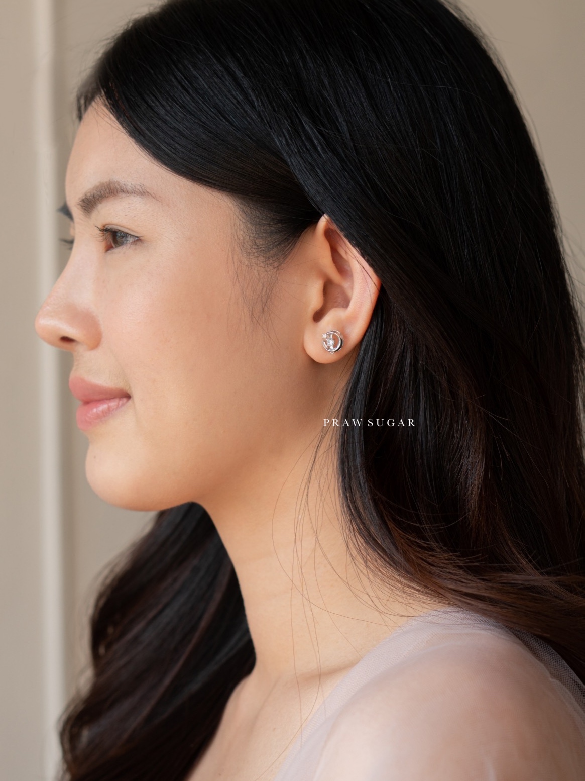 Circle Miracle Earrings - ต่างหูมิราเคิลทรงกลม (มี 3 สี)(ก้านต่างหูเงินแท้)
