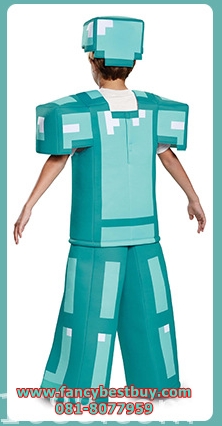ชุดมายคราฟ MINECRAFT มีเสริมฟอง ชุดเป็นทรง มีขนาด M 115-125, L 125-135, XL 135-145