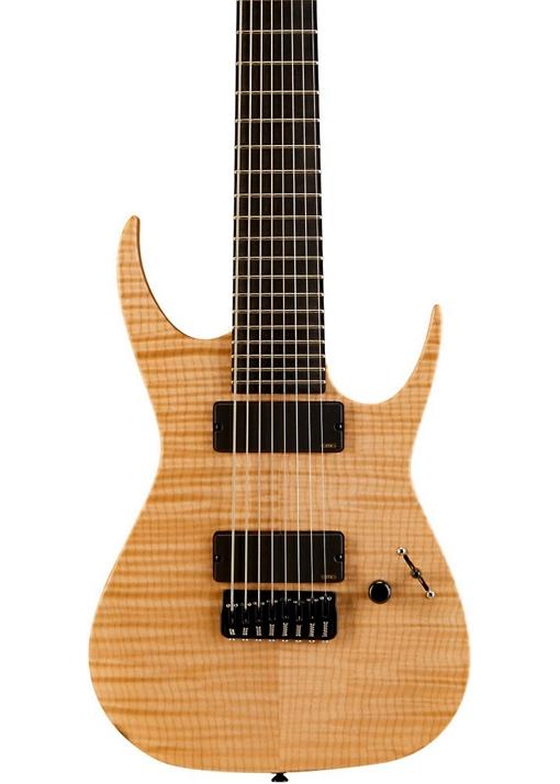 Dean USA Rusty Cooley RC8 Flame Top 8 String Electric Guitar Satin Natural