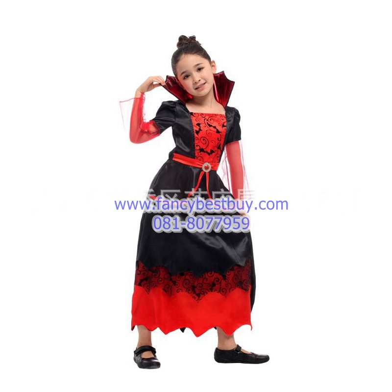 ชุดแดร๊กคูล่าหญิงสำหรับงานแฟนซี วันฮาโลวีน VAMPIRES GIRL มีขนาด L, XL