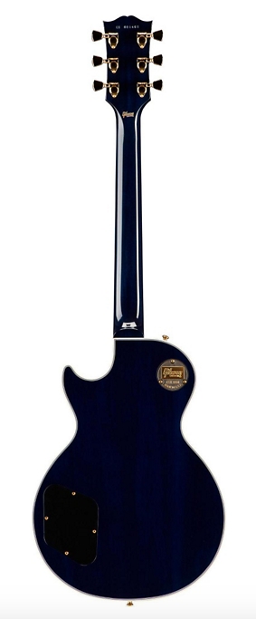 Gibson Custom Les Paul Custom 5A Quilt Top with Gold Hardware Electric Guitar - Transparent Blue
