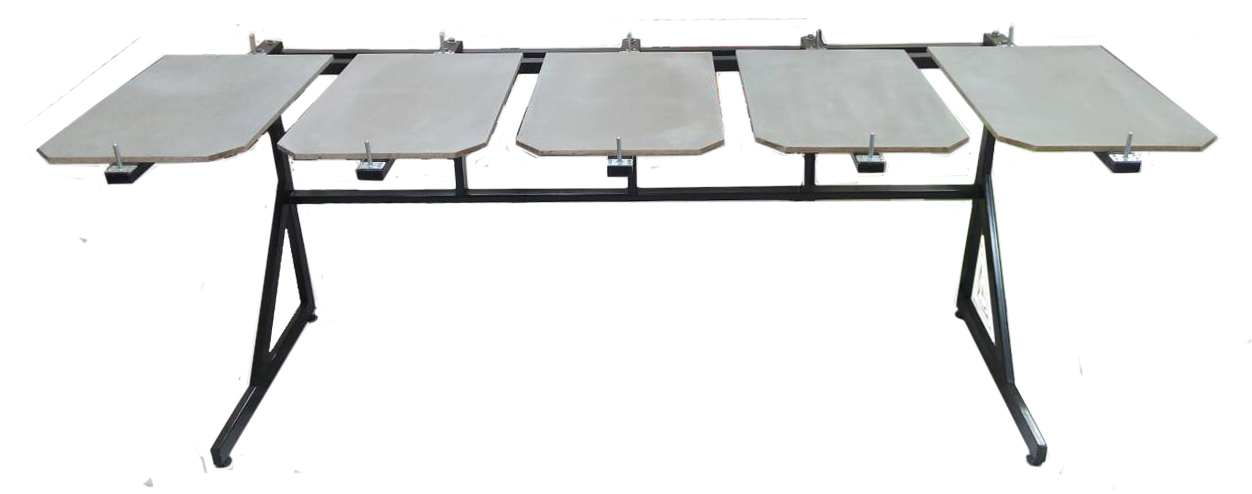 โต๊ะสกรีน แบบ 5 แป้นสกรีน วีว่าบอร์ด แบบตัดมุม