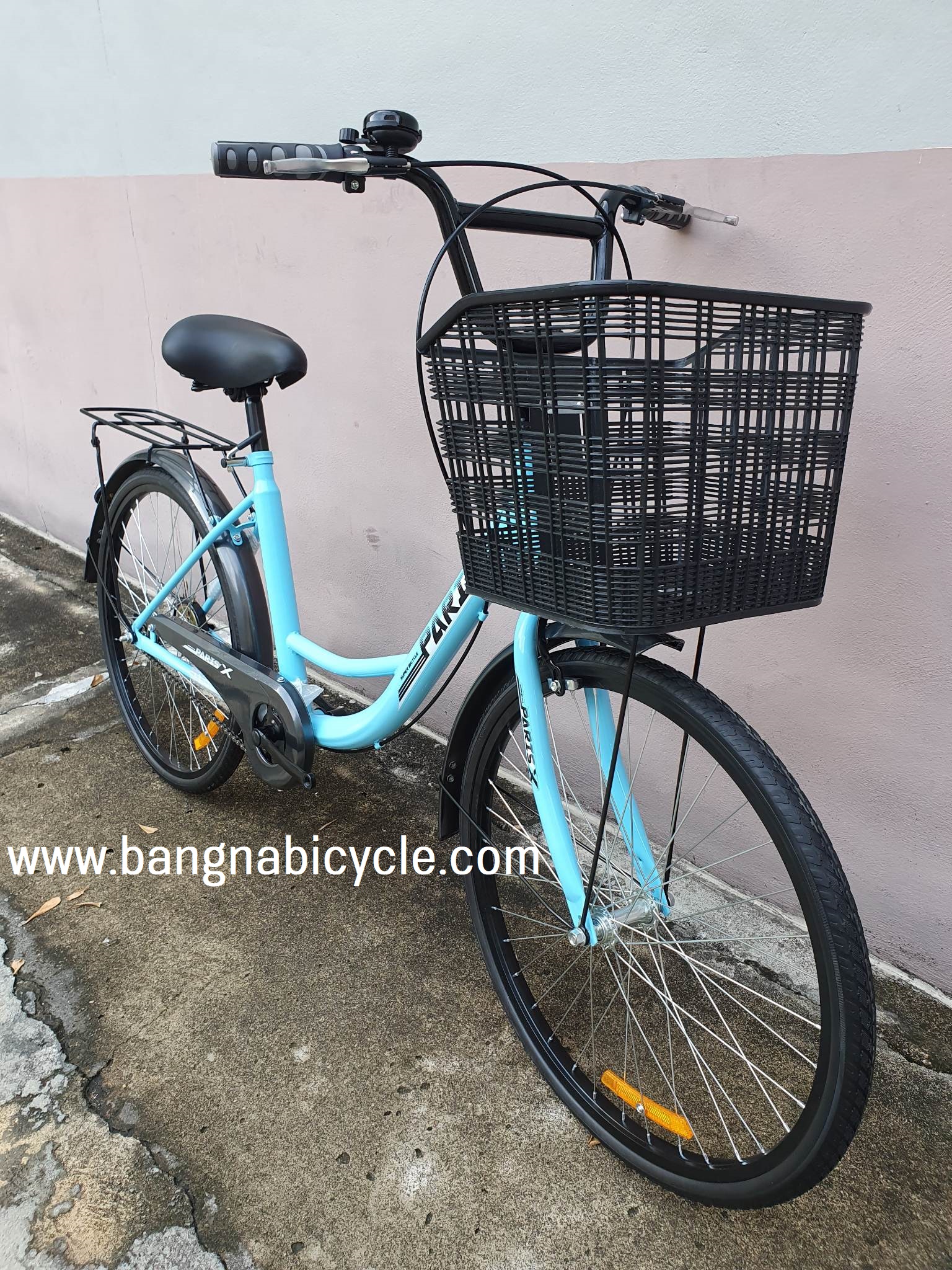 รถจักรยานแม่บ้าน 24 นิ้ว PARISX ล้อยางตัน ไม่ต้องเติมลม