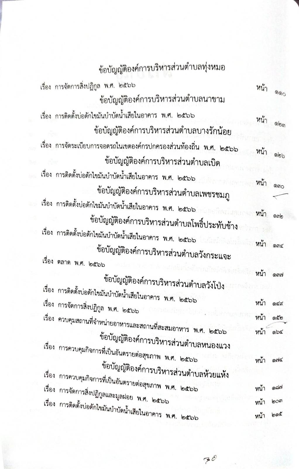 กฎหมายออกใหม่ 107/68 50 ข้อบัญญัติองค์การบริหารส่วนตำบล