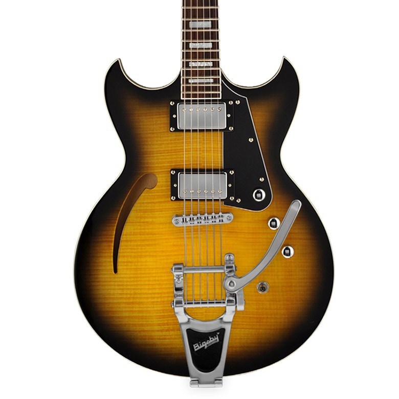 Reverend Manta Ray HB-FM Tobacco Sunburst w/ Bigsby