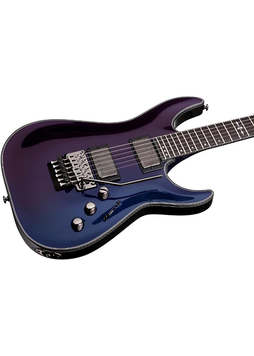 Schecter Guitar Research Hellraiser Hybrid C-1 with Floyd Rose Solid Body Electric Guitar - Ultraviolet