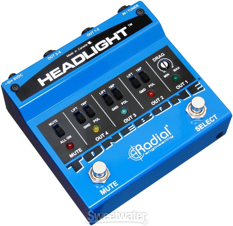 Radial Headlight 4 Output Guitar Amp Selector