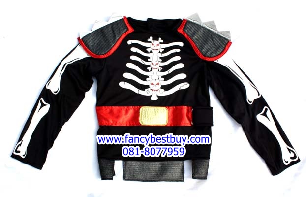 ชุดฮาโลวีน นักข้าผีโครงกระดูก สำหรับวันฮาโลวีน Skeleton (เสื้อ+กางเกง+หมวก) มีขนาด L(120-130)