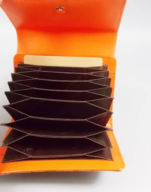 กระเป๋านามบัตร HOW เบจ-ส้ม ใหม่ แท้