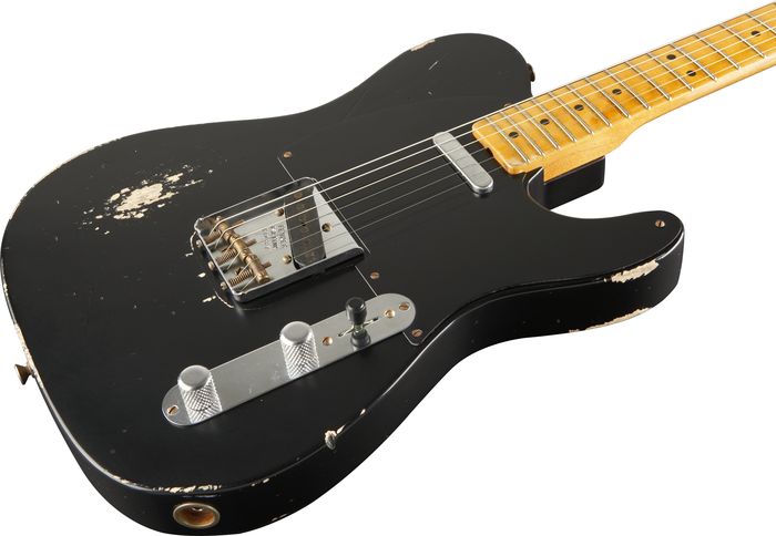 Fender Custom Shop Dennis Gaulszka Masterbuilt 1951 Nocaster Light Relic Electric Guitar Faded Black