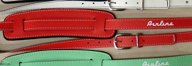 Airline Vintage Style Guitar Strap - Red