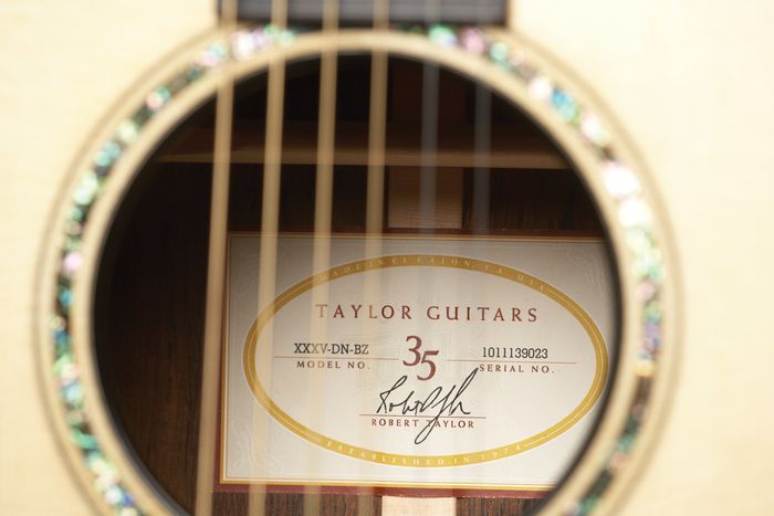 Taylor 35th-Anniversary Brazilian Rosewood Dreadnought Acoustic-Electric Guitar Natural