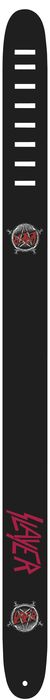 Perri's 2.5" High-Res Leather Slayer Guitar Strap Slayer Logo