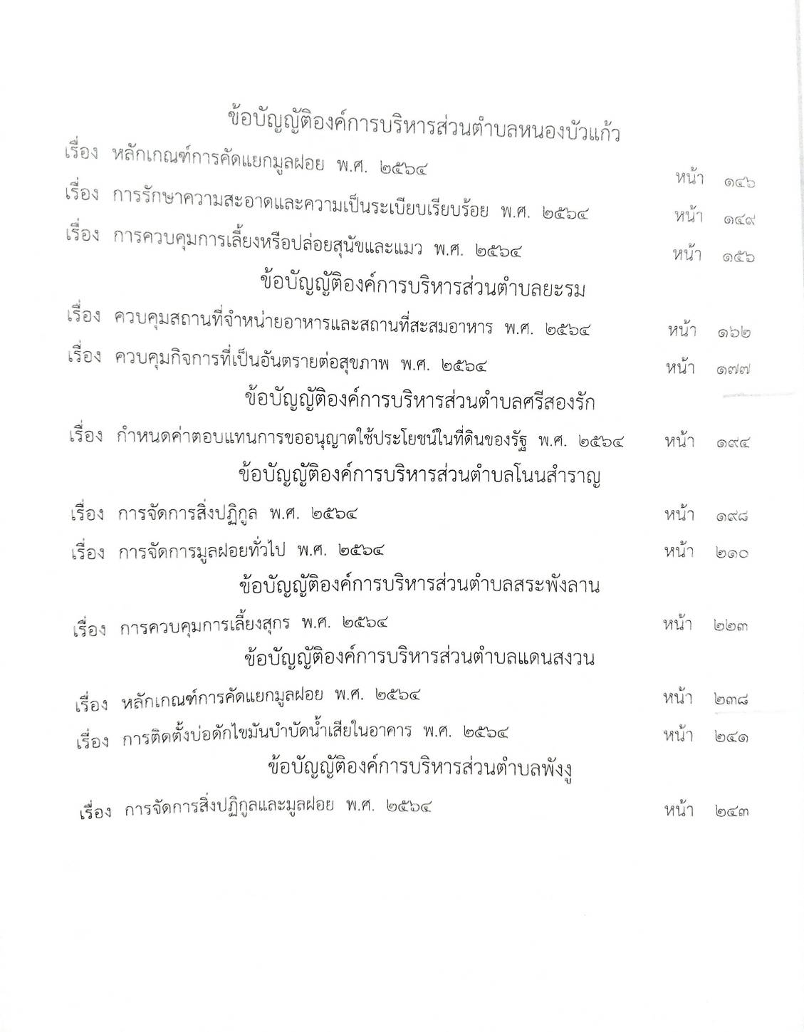 ข้อบัญญัติองค์การบริหารส่วนตำบล ( ตอนพิเศษ 102) พ.ศ. 2567
