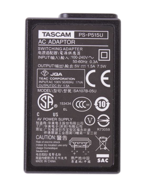 TASCAM DR07 MKII Power Supply
