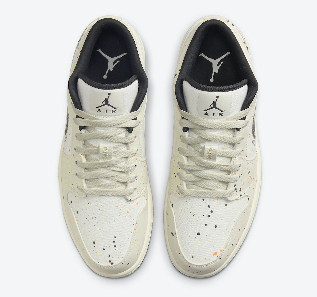 Nike Air Jordan 1 Low Paint Splatter Brushstroke Swoosh