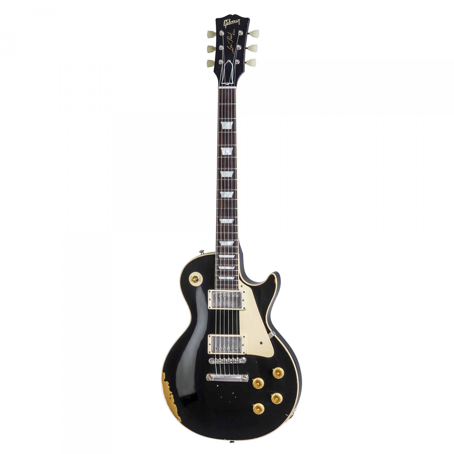 Gibson Custom Shop Les Paul Standard Painted Over Series - Black Over Gold