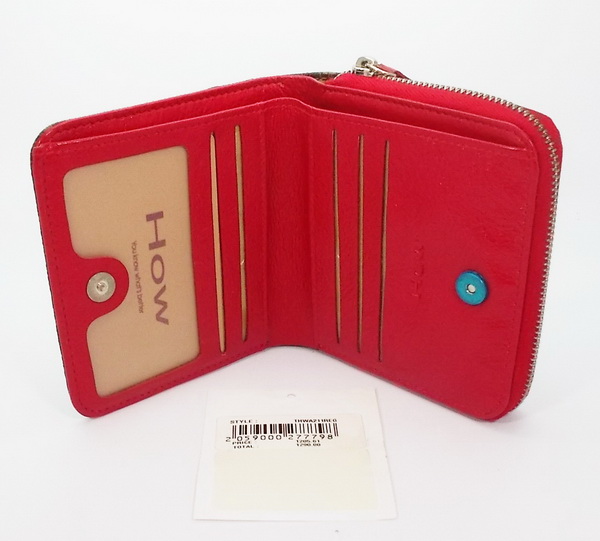 กระเป๋าสตางค์ HOW น้ำตาล-แดง ใหม่ แท้