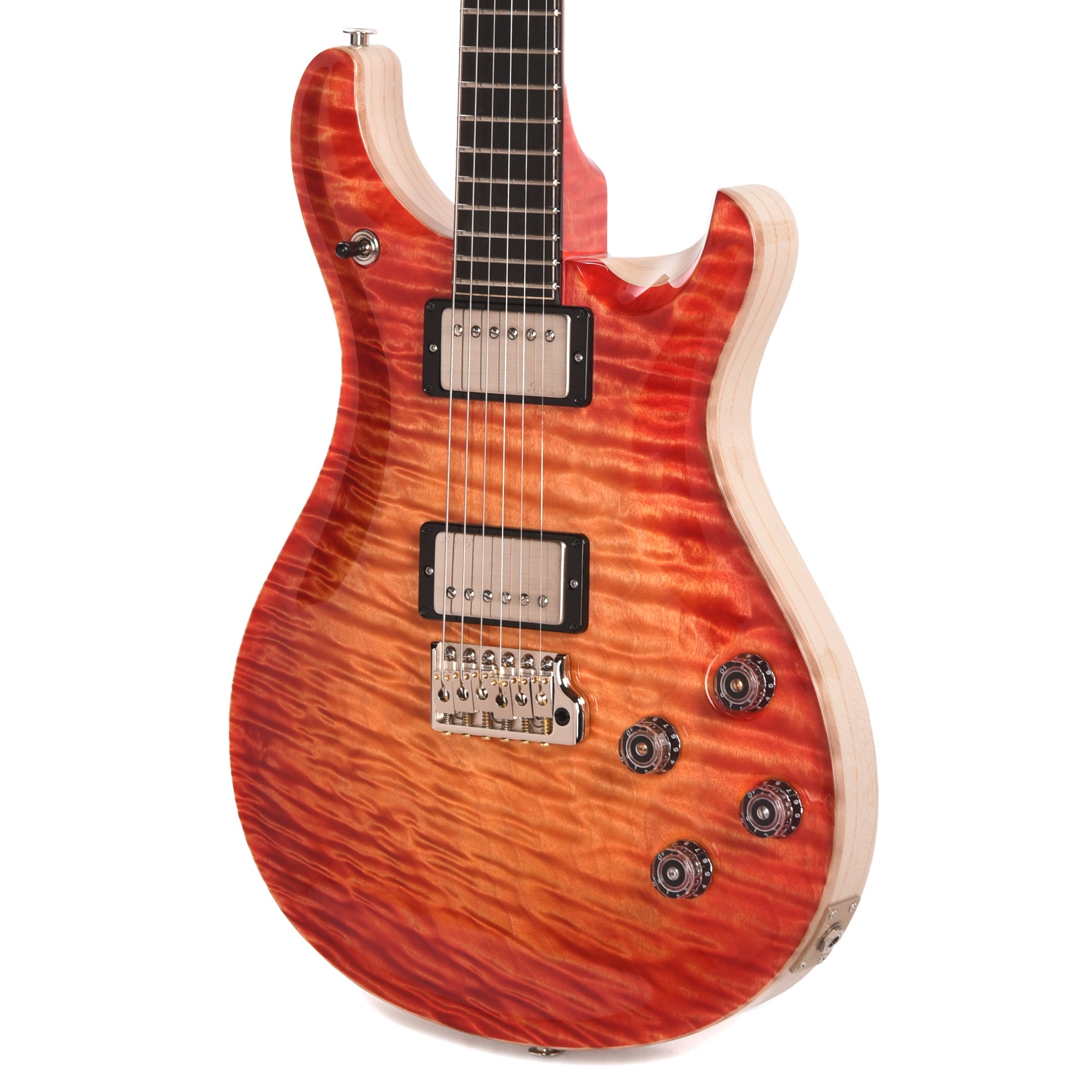PRS Private Stock McCarty 594 Tremolo One-Piece Quilted Maple/Swamp Ash Blood Orange Glow w/Stained Neck/Fingerboard & Birds of a Feather Inlay