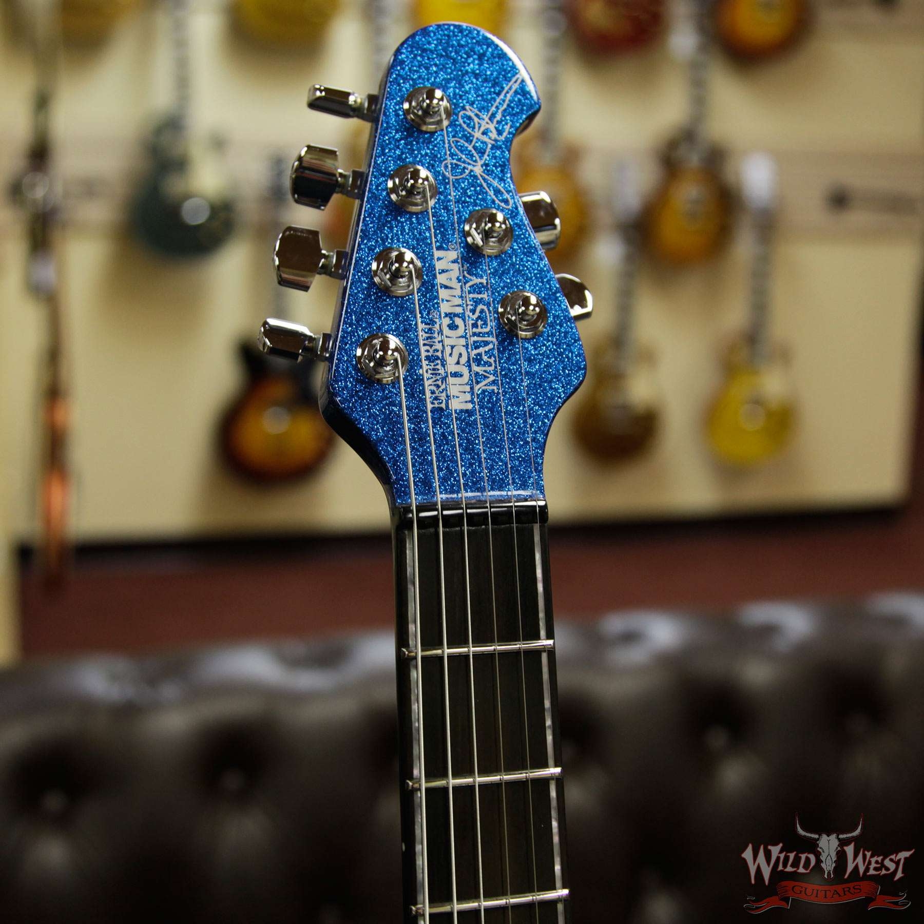 Ernie Ball Music Man BFR Limited Edition John Petrucci Signed Majesty # 103 of 118 - Marine Blue Sparkle