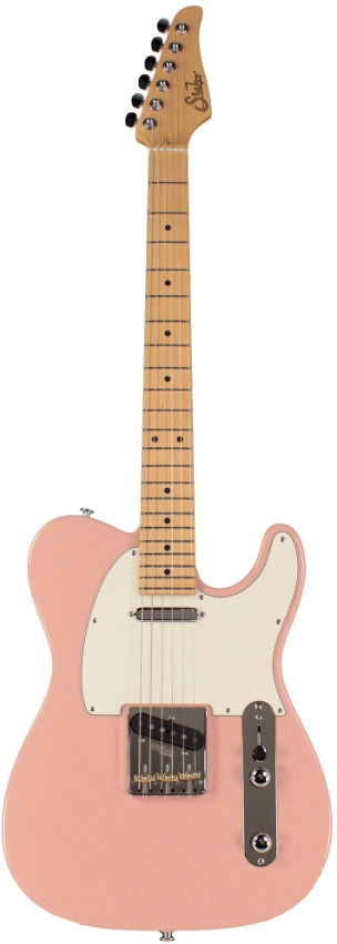 Suhr Classic T Select Guitar, Alder, Maple, Shell Pink
