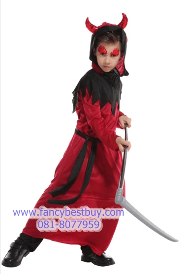 ชุดฮาโลวีนเด็กชาย ชุดปีศาจ Red Devil สำหรับวันฮาโลวีน มีขนาด L, XL