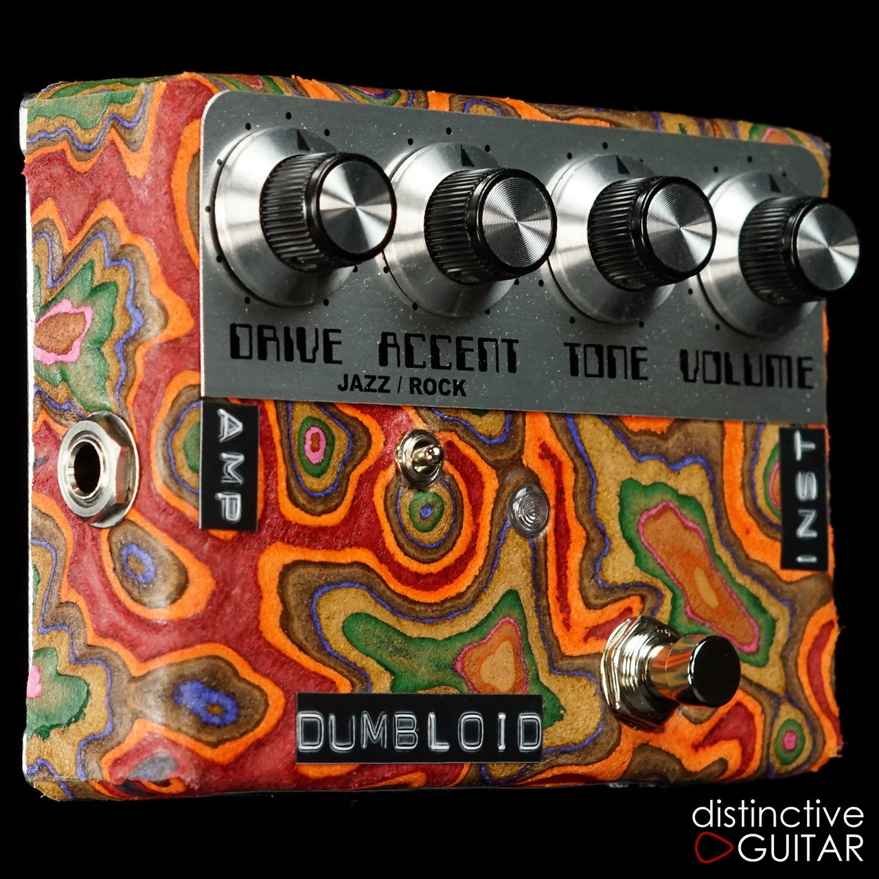 Shins Music Dumbloid Special Overdrive Pedal Sukimo Leather Orange Marble #1220