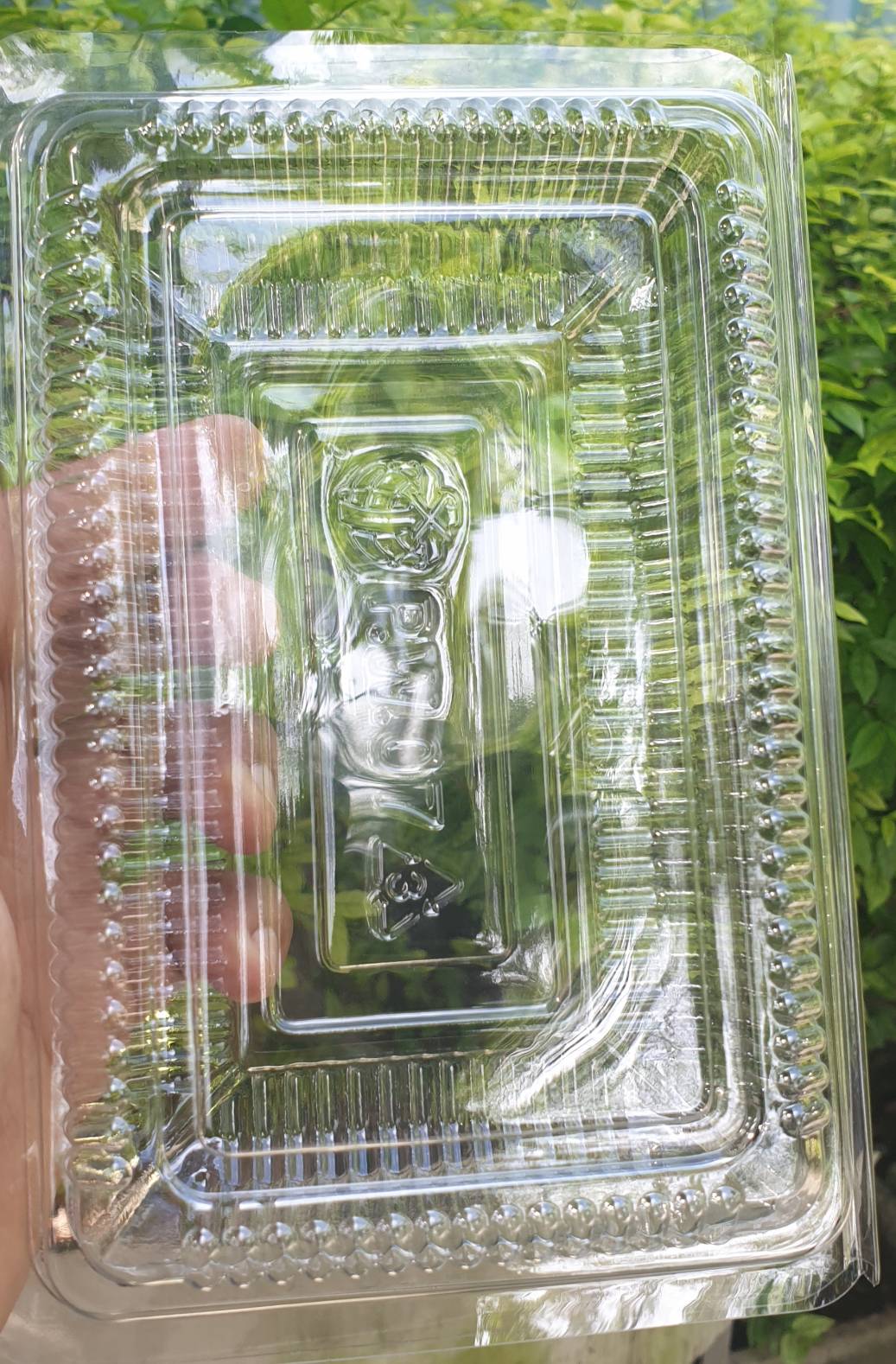 กล่องใส่สลัดโรลสี่เหลี่ยมผืนผ้า ขนาดกว้าง ยาว 19*13*5 ซม. แพ็ค 10 ใบ