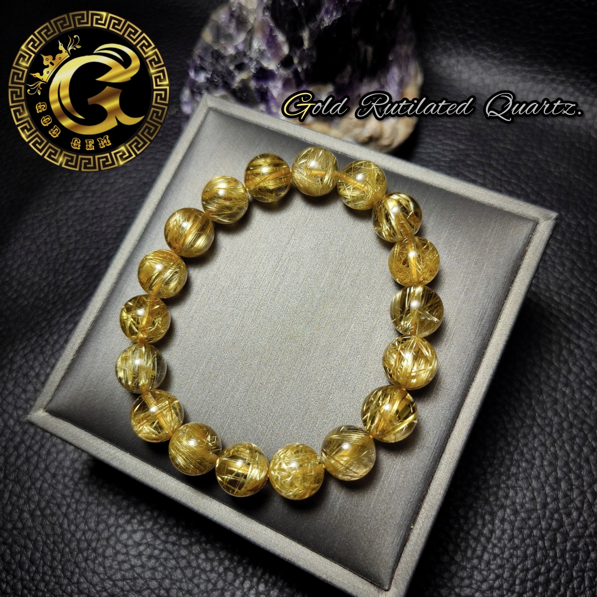 ข้อมือหิน ไหมทองเศรษฐี 11.8 มิล