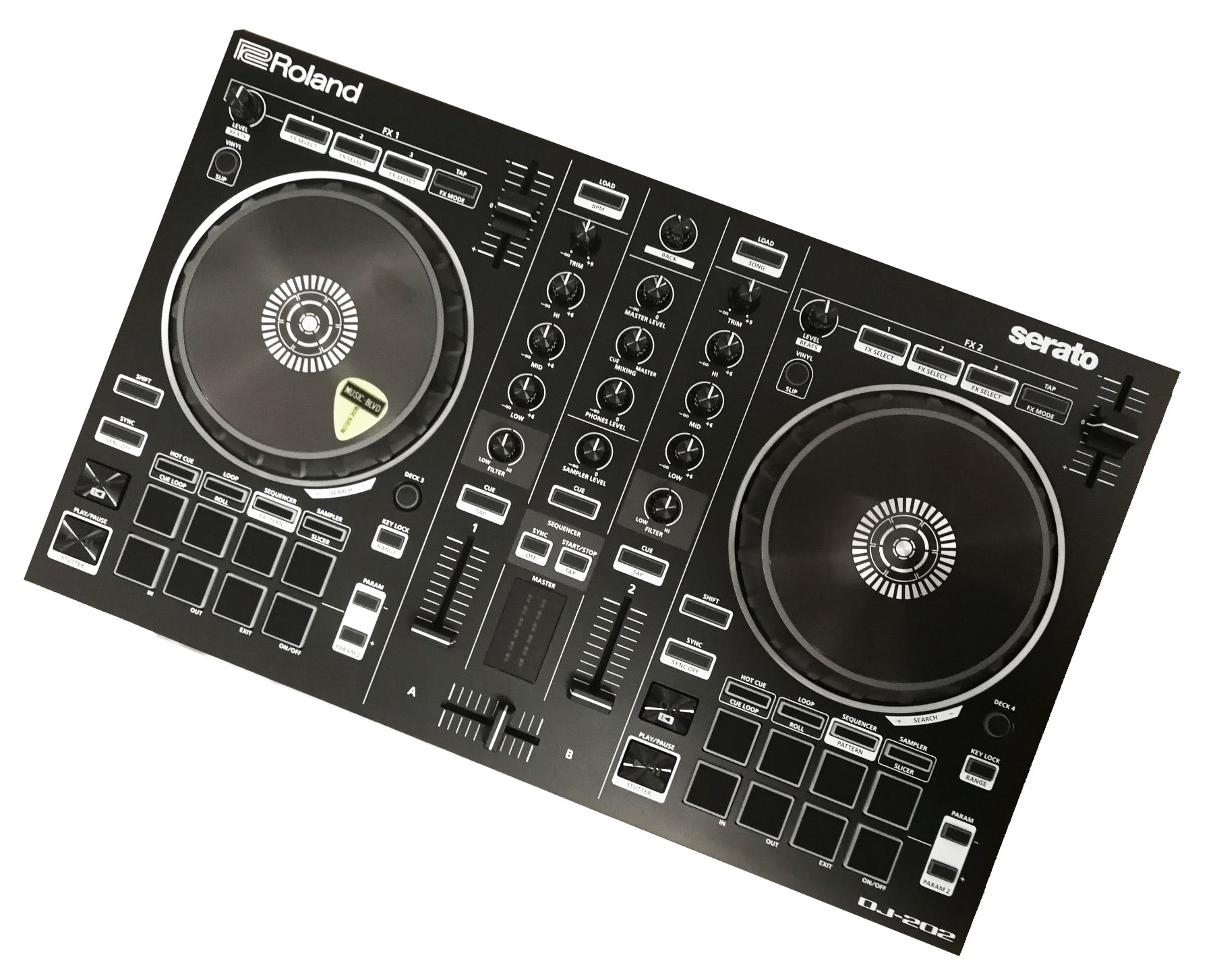 Roland DJ-202 2-channel Serato DJ Intro Controller with Drum Machine