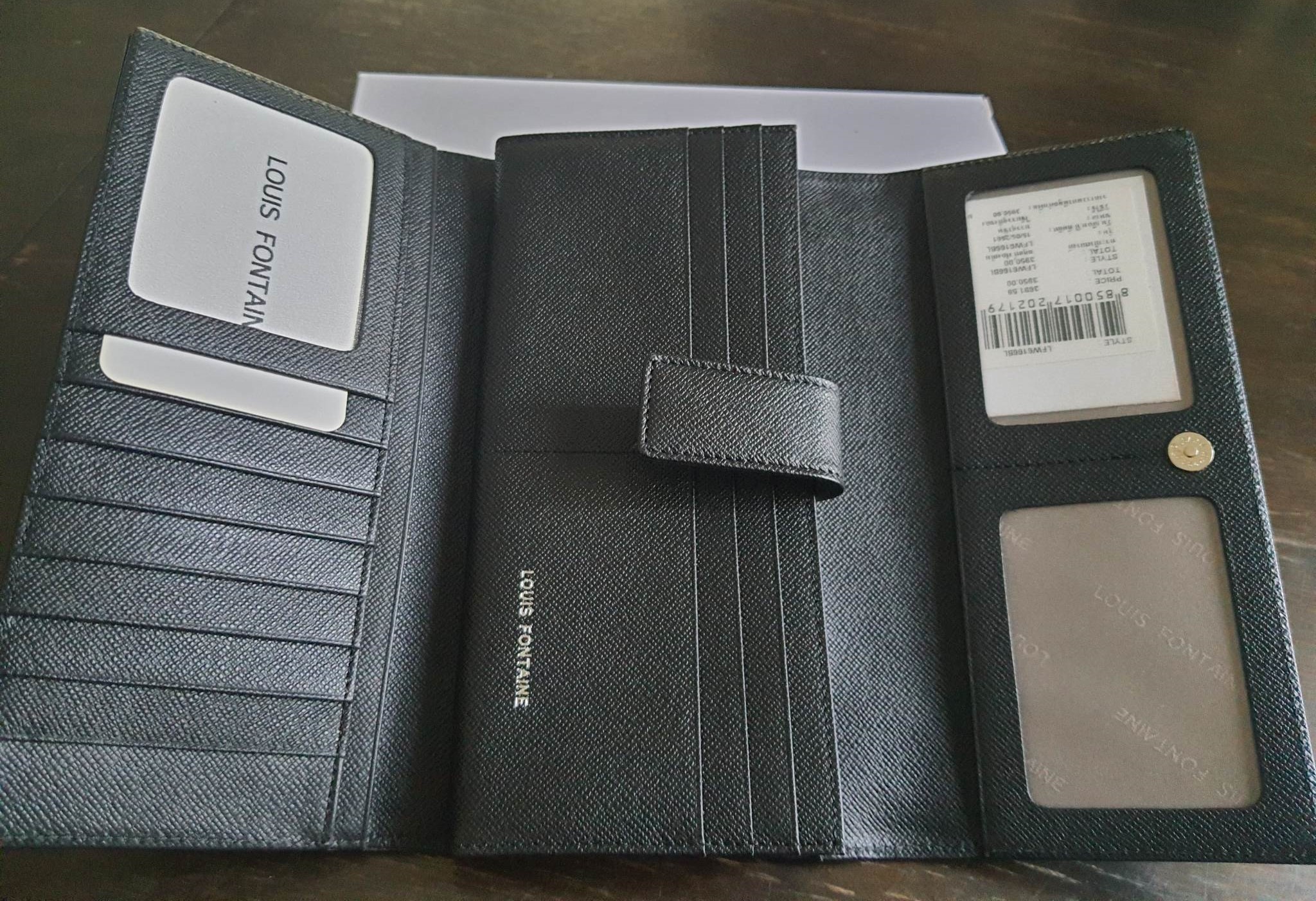 กระเป๋าสตางค์ LOUIS FONTAINE ดำ ใหม่ แท้