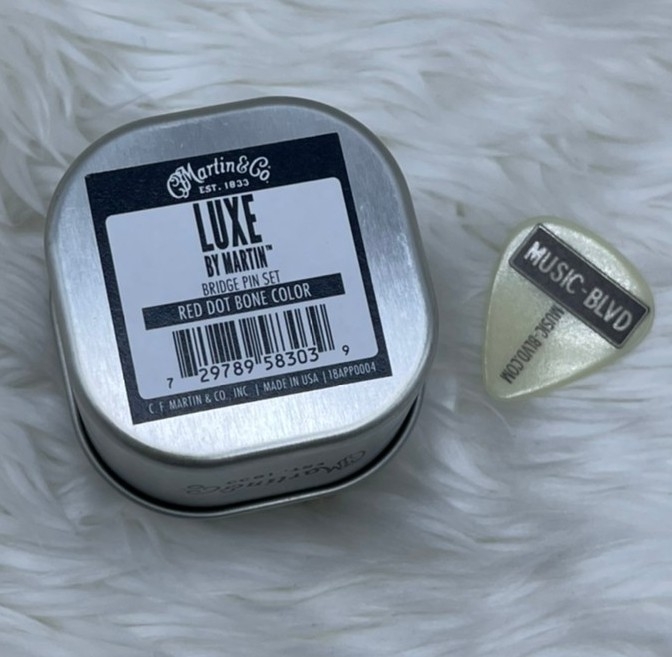 Martin Luxe Liquidmetal Bridge Pin Set - Bone Colored