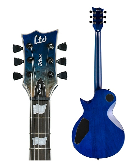 ESP LTD EC-1000 Burl Poplar Electric Guitar Blue Natural Fade