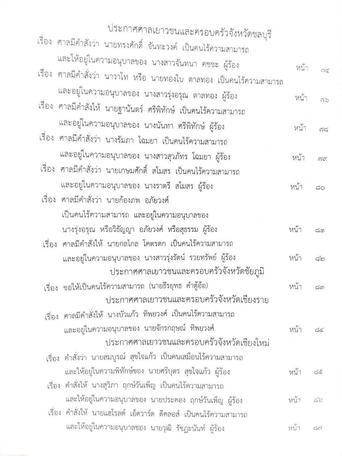 กฎหมายออกใหม่ 30/63 ระเบียบเทศบาล งานชุมนุมฯ ประกาศกรมสรรพสามิต ฉ.32 - 33 ประกาศศาลเยาวชนและครอบครัวจังหวัด.. สมาคม - มูลนิธิ