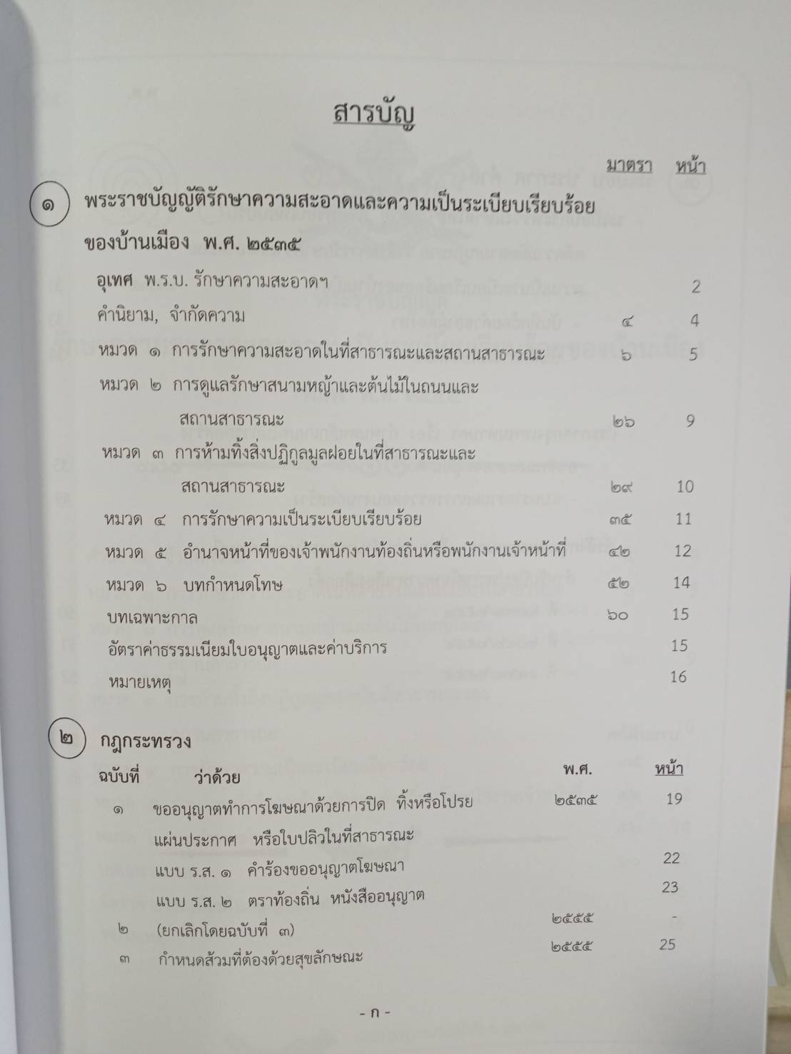 พระราชบัญญัติรักษาความสะอาดและความเป็นระเบียบเรียบร้อยของบ้านเมือง