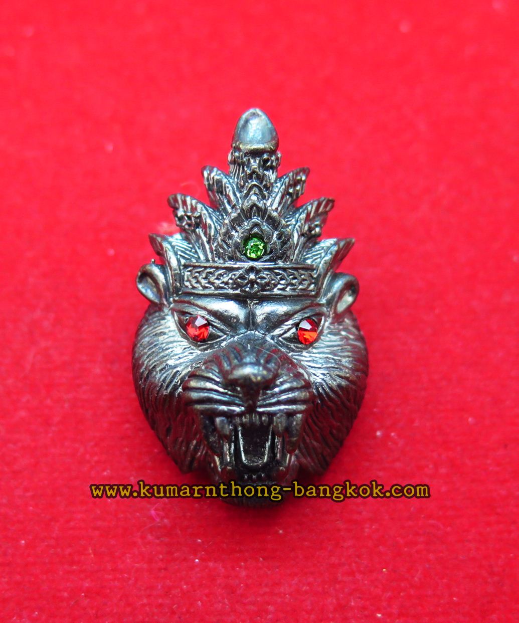 เศียร ปู่ฤาษีกาลสิทธิ์ (ฤาษีหน้าเสือ) วัดบางพระ (หลวงพ่อเปิ่น) จ.นครปฐม เนื้อโลหะ ขนาดห้อยคอ รุ่น บูชาครู 2553