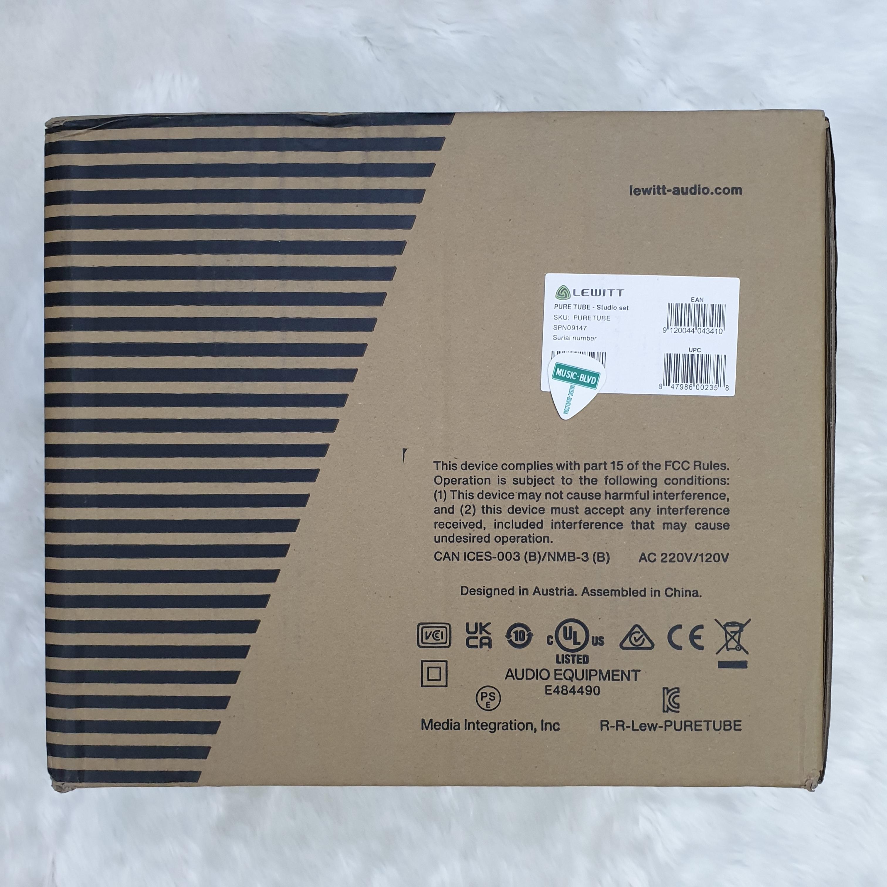 Lewitt PURE TUBE Studio Set Cardioid Tube Microphone with Shockmount & Pop Filter