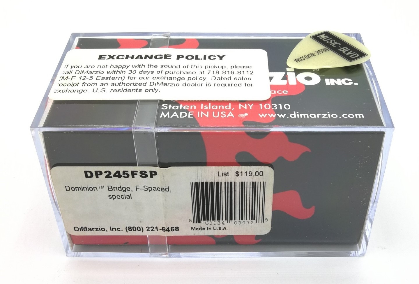 DiMarzio Dominion DP245FBC Zebra Bridge Pickup