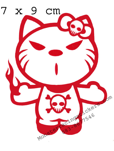 สติ๊กเกอร์ ติดรถ ติดกระจก ลายคิตตี้ Kitty