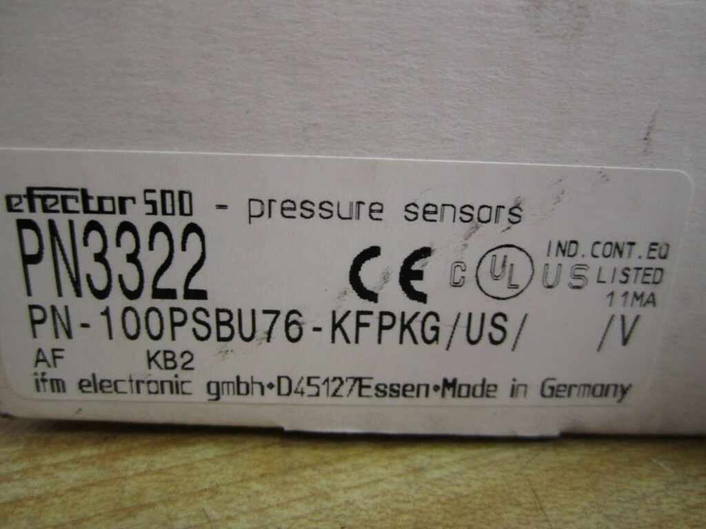 PN3322 IFM Efector Digital Pressure sensor New In Original Box