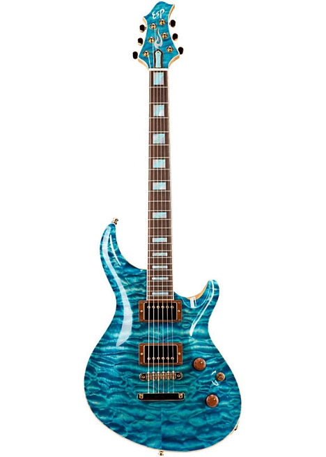 ESP Custom Mystique Electric Guitar - See-Thru Blue