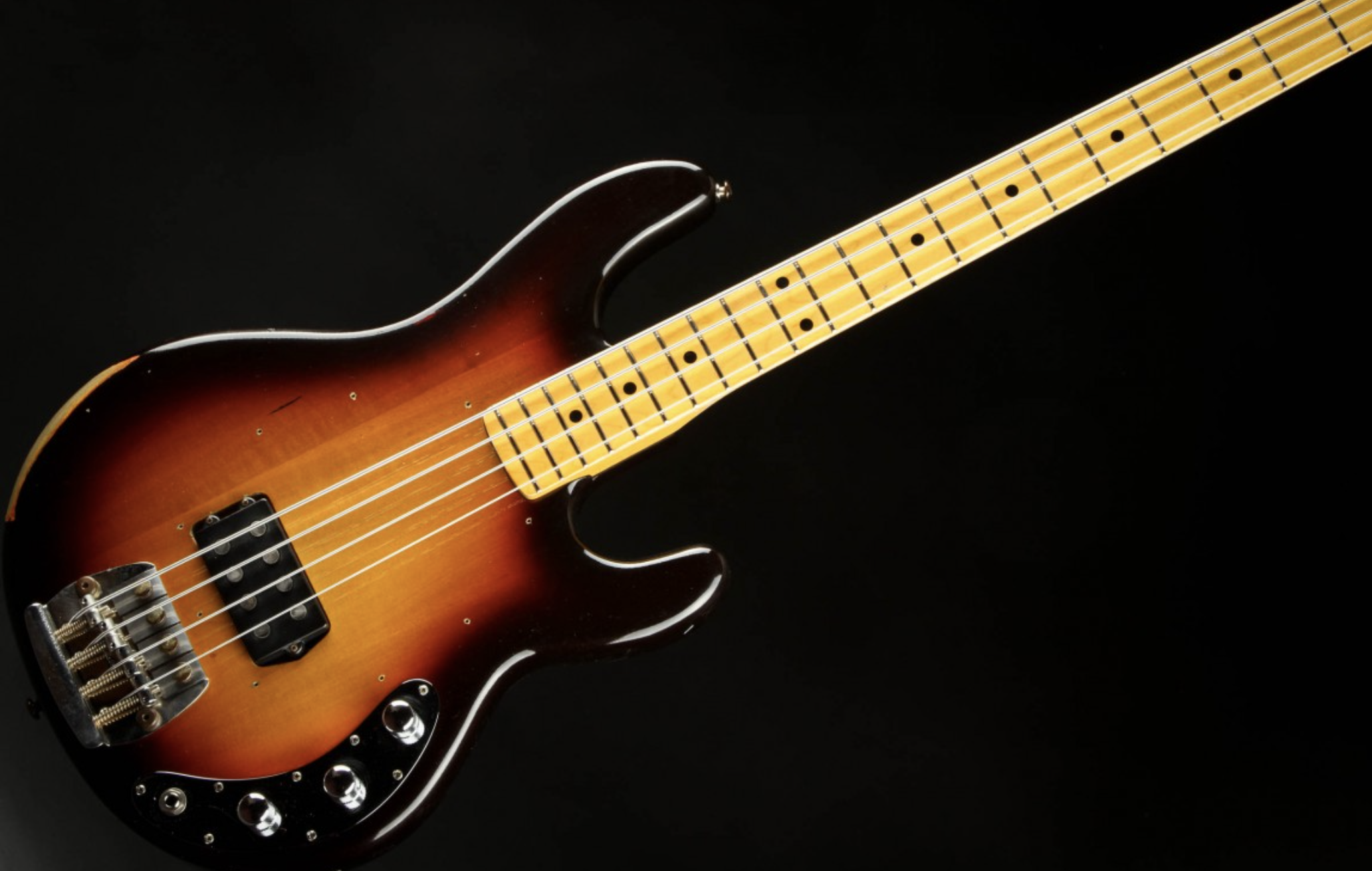 Ernie Ball Music Man Limited Edition Cliff Williams Stingray Bass - Vintage Relic Sunburst