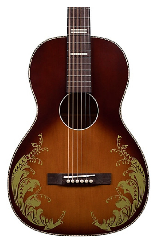 Recording King Dirty 30s Series 7 Single 0 Limited Edition Lily of the Valley Acoustic Guitar Tobacco Sunburst