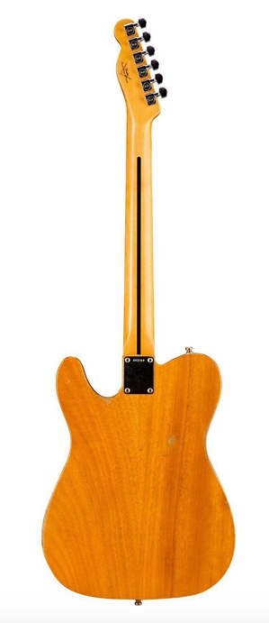 Fender Custom Shop Double TV Jones Relic Telecaster with Bigsby Electric Guitar - Blue Sparkle