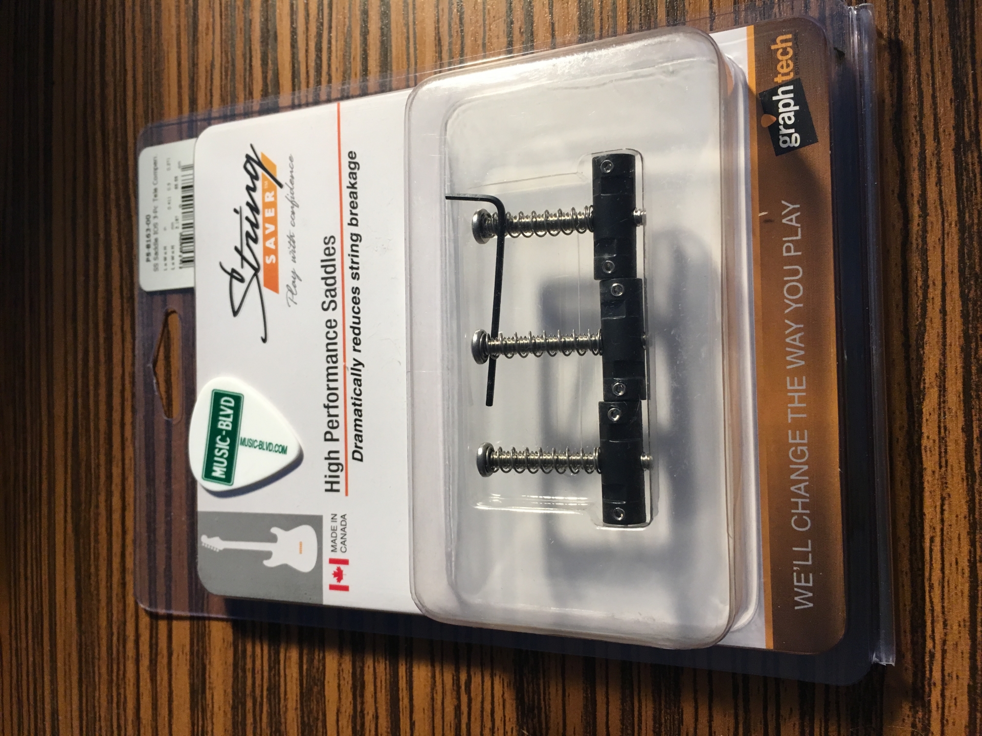 Graph Tech String Saver Saddle IOS 3-piece Telecaster Compensated