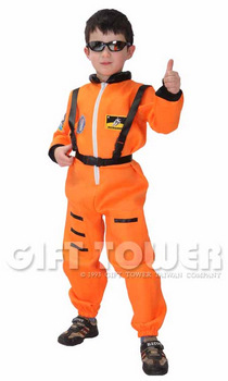 ชุดแฟนซีนักบินอวกาศเด็ก Astronaut สีส้ม มีขนาด L