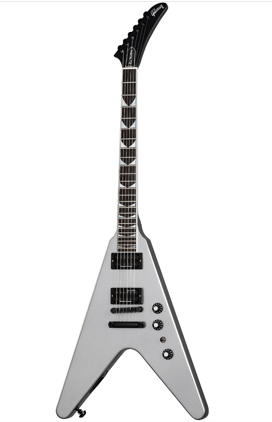 Gibson Dave Mustaine Flying V EXP Electric Guitar - Silver Metallic